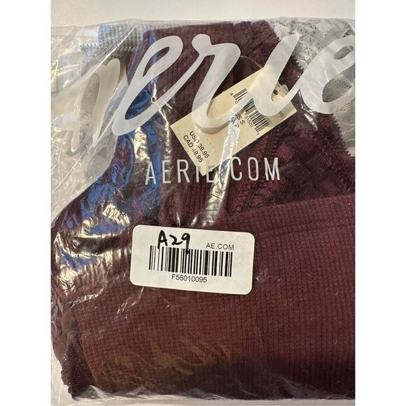 Bundle Size S aerie Best Lace Longline Bralette Top in Heather Grey and Maroon - Picture 9 of 11